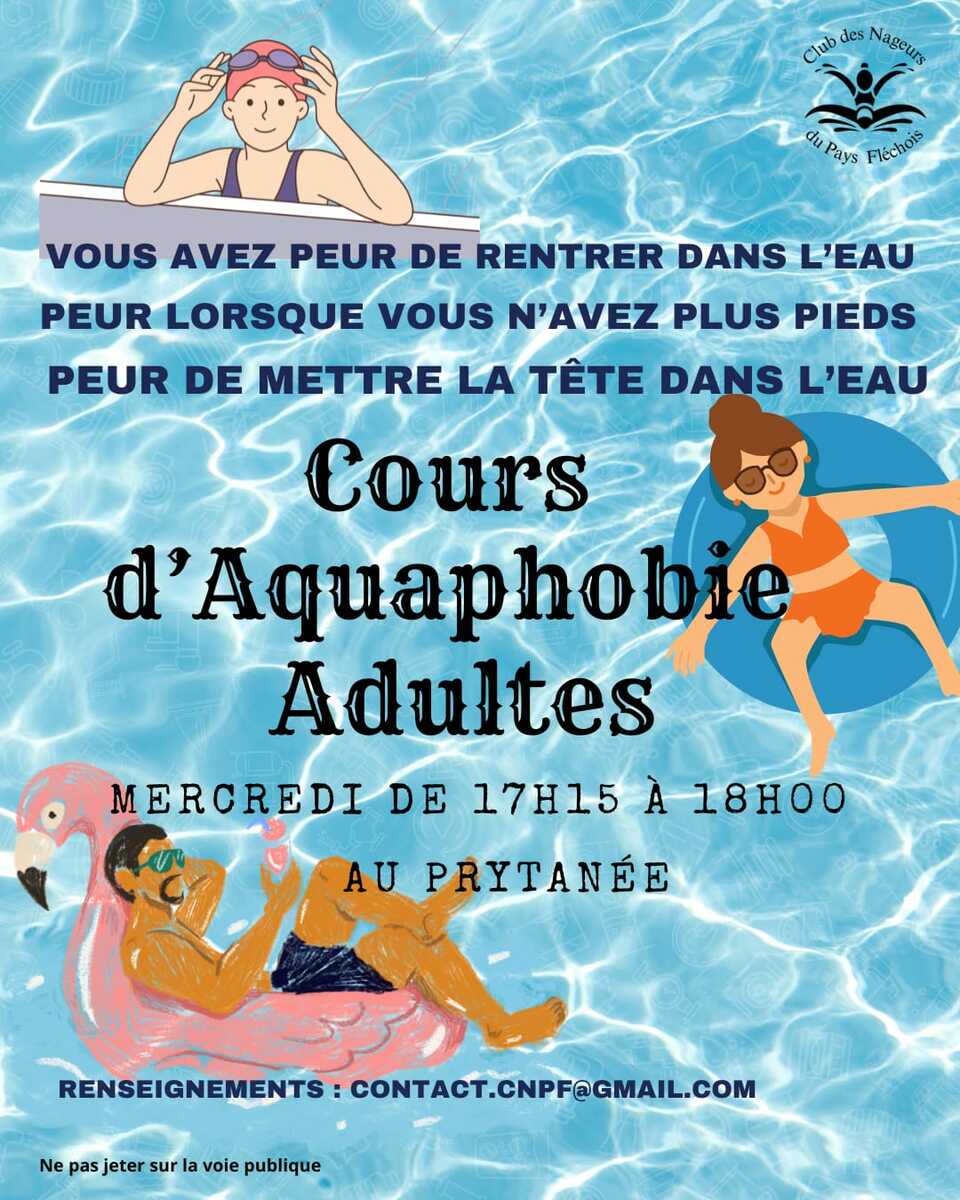 Nouveauté 2025: cours d'aquaphobie pour adultes à compter de décembre/janvier 2026