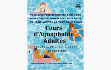 Nouveauté 2025: cours d'aquaphobie pour adultes à compter de décembre/janvier 2026