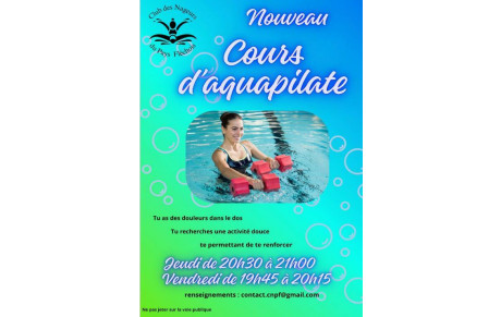 Aquapilate ! n'hésitez pas à nous rejoindre à compter du mois de décembre/janvier 2026